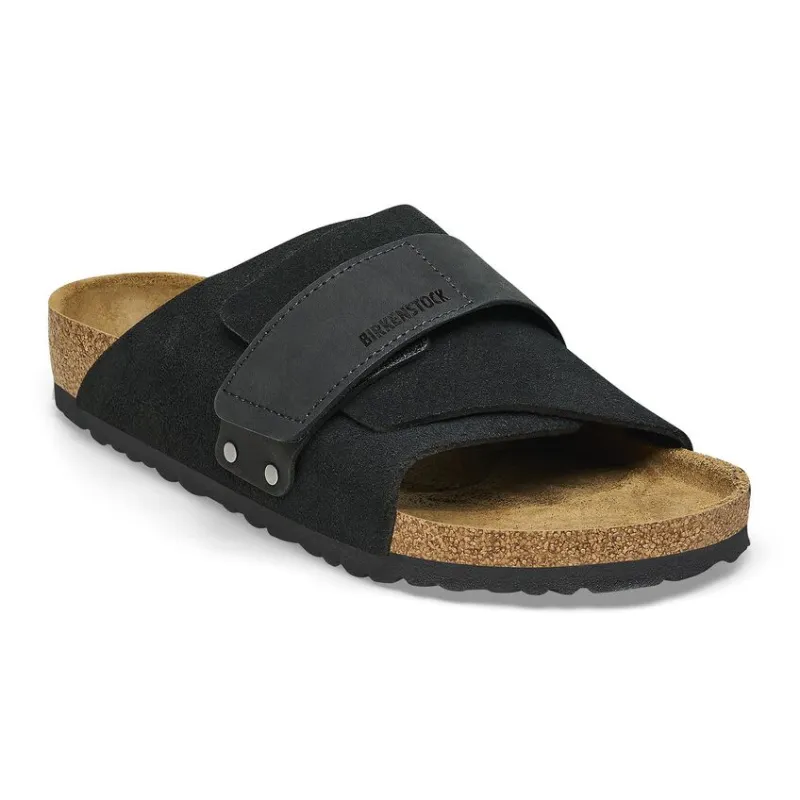 Birkenstock Kyoto Nubuck/Suede Leather Black made by Birkenstock