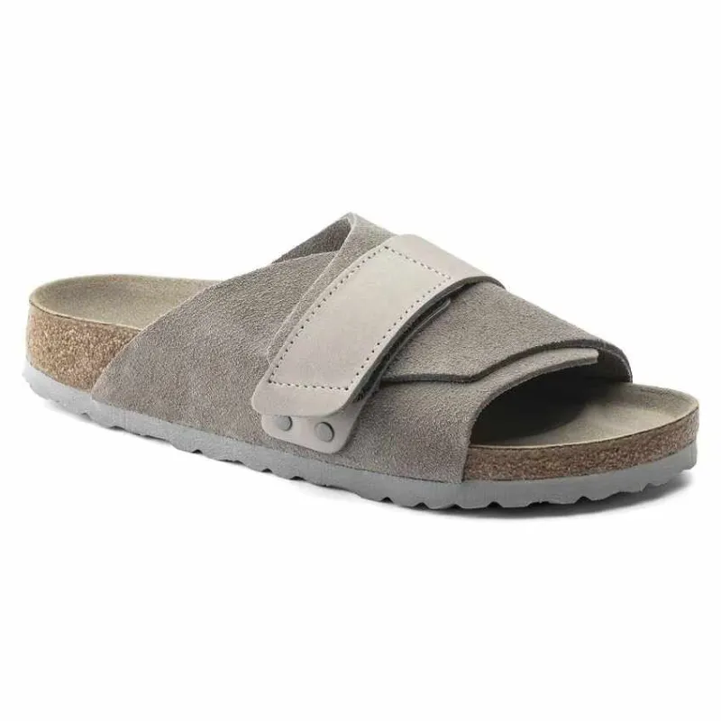 Birkenstock Kyoto Suede Leather Gray Taupe made by Birkenstock