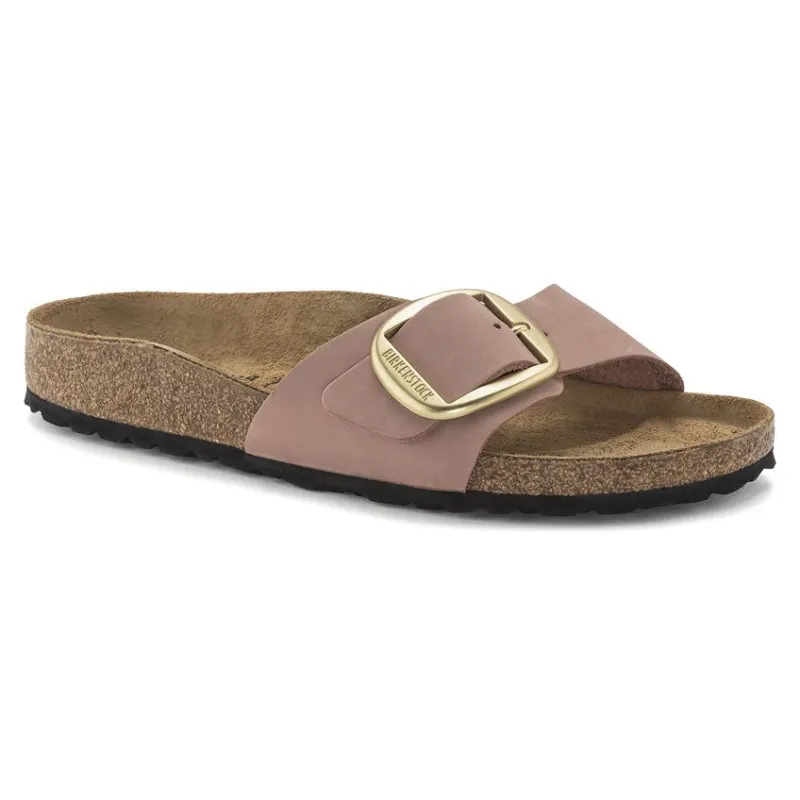 Birkenstock Madrid Big Buckle Nubuck Leather Yomo Lilac made by Birkenstock