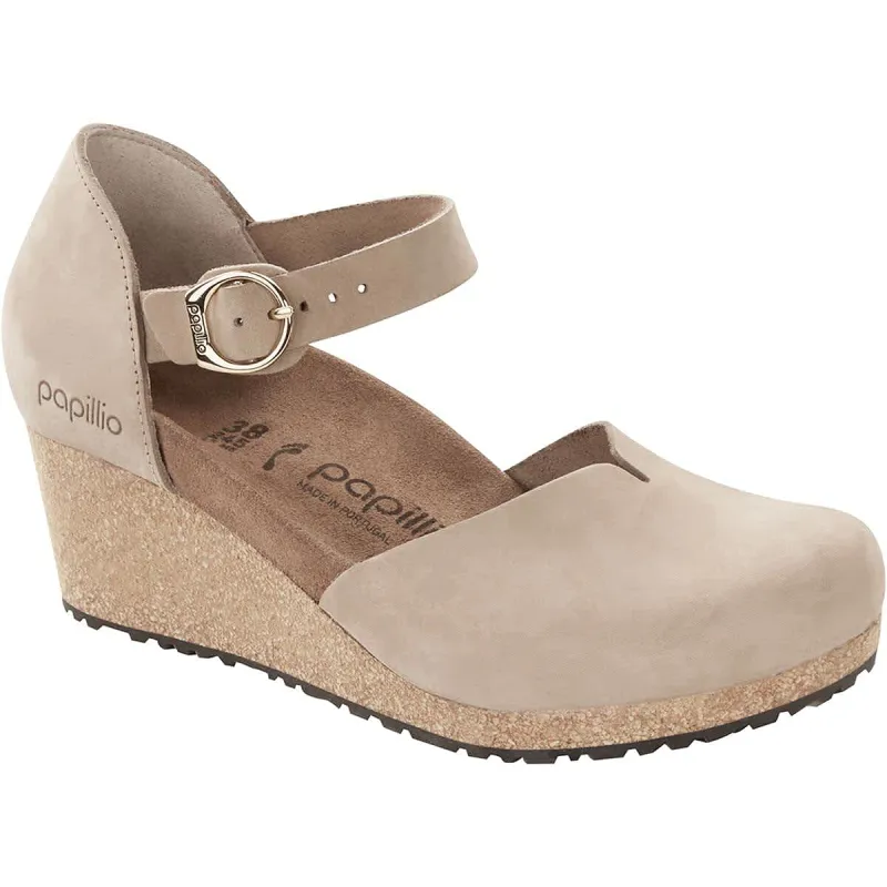 Birkenstock Mary P-Buckle Nubuck Leather Sandcastle made by Birkenstock