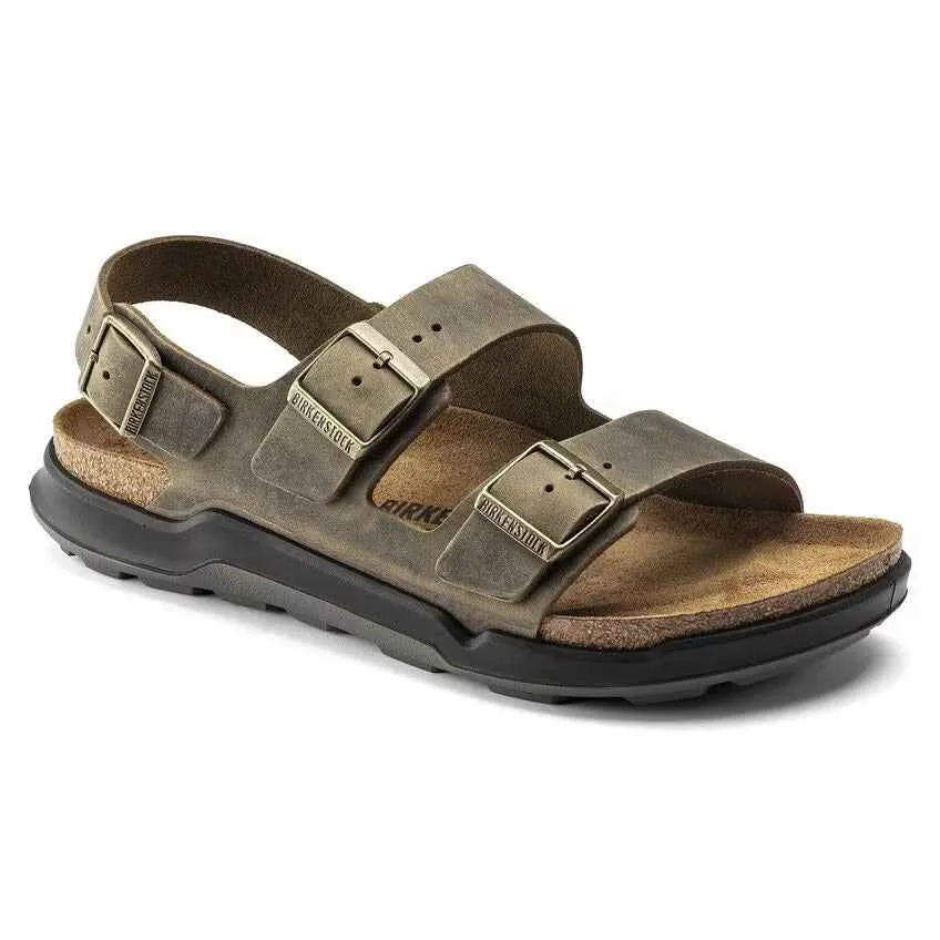 Birkenstock Milano CT Men Oiled Leather Faded Khaki sold by Zulily product image thumbnail 3