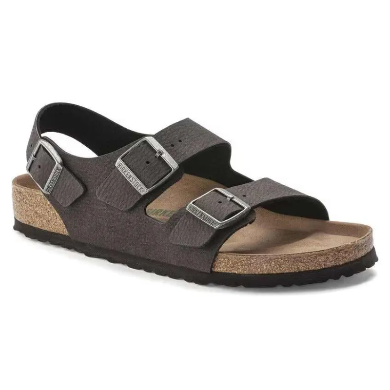 Birkenstock Milano Vegan Micro Fibre Desert Dust Black made by Birkenstock