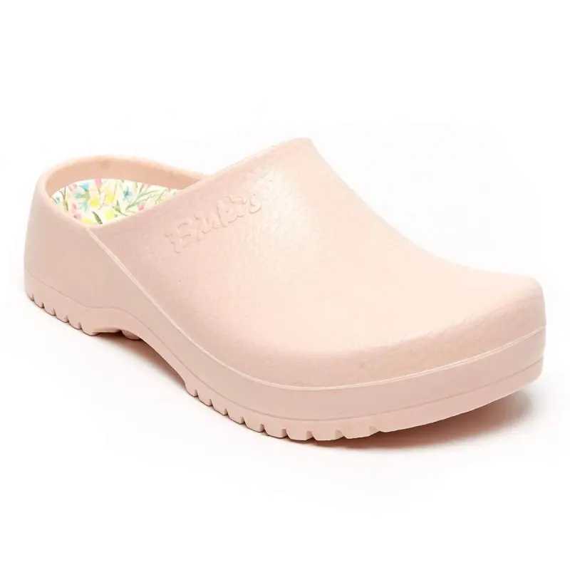 Birkenstock Super-Birki Vegan Polyurethane Light Rose Clogs made by Birkenstock