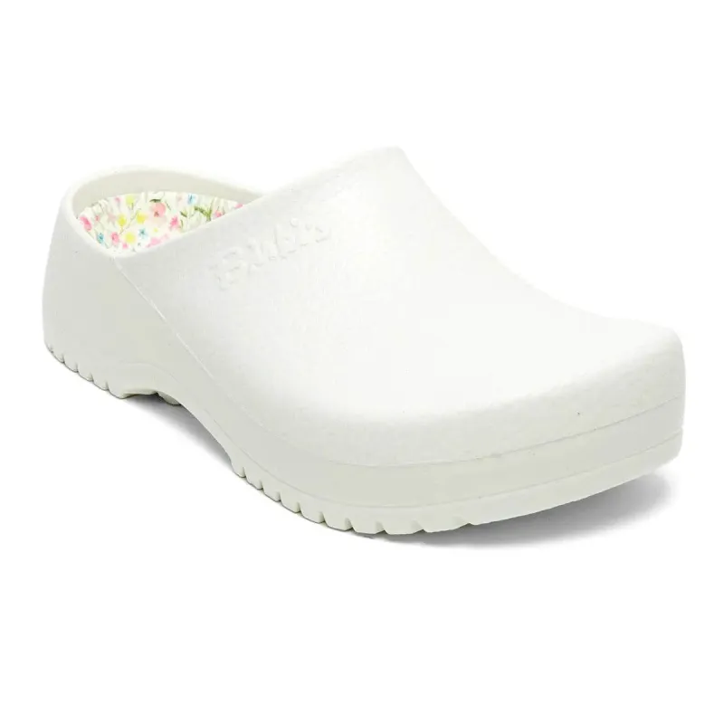 Birkenstock Super-Birki Vegan Polyurethane White Clogs made by Birkenstock