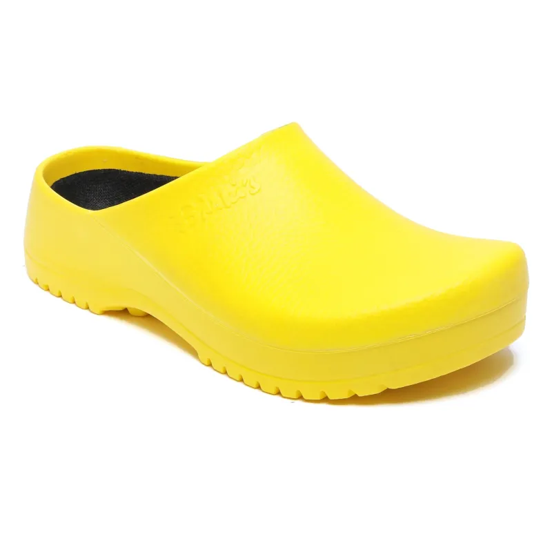 Birkenstock Super-Birki Polyurethane Yellow Clogs made by Birkenstock