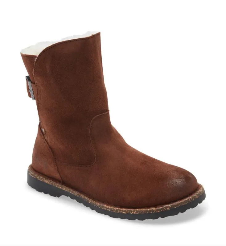 Birkenstock Uppsala Shearling Suede Leather Espresso made by Birkenstock