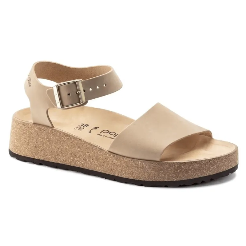 Birkenstock Women's Glenda Nubuck Leather Sandcastle Sandals made by Birkenstock