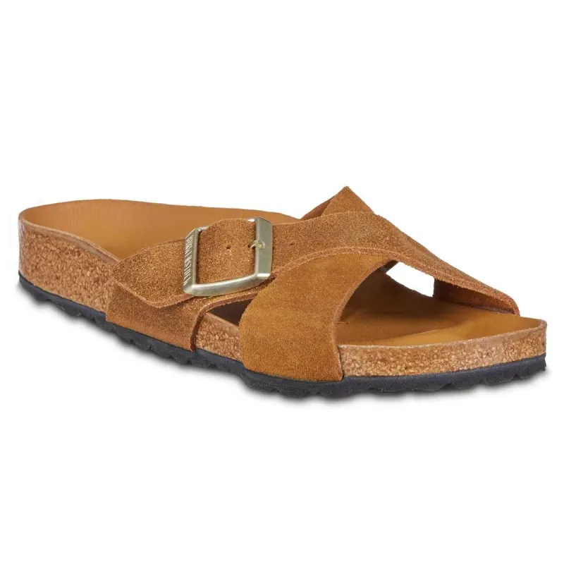 Birkenstock Women's Siena Suede Leather Allover Mink Sandals made by Birkenstock
