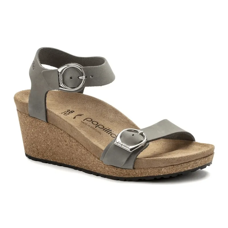 Birkenstock Women's Soley Papillio Nubuck Wedge Sandals made by Birkenstock