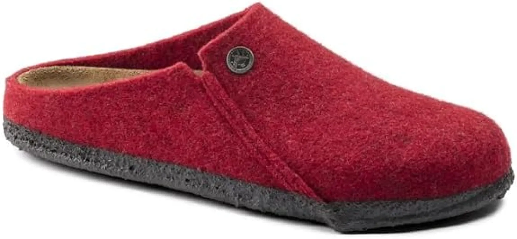 Birkenstock Women's Zermatt Rivet Wool Felt Basic Red Clogs made by Birkenstock