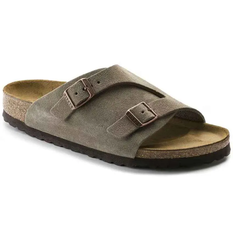 Birkenstock Zurich Suede Leather Taupe Sandals made by Birkenstock