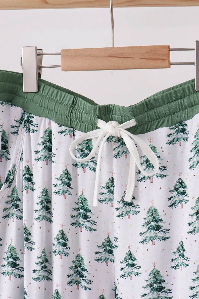 Green christmas tree bamboo mom&me pajama set sold by Zulily product image thumbnail 5