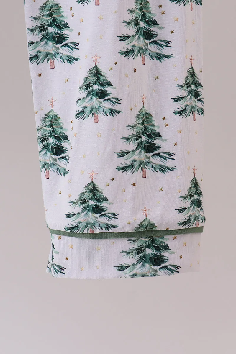 Green christmas tree bamboo mom&me pajama set sold by Zulily product image thumbnail 3
