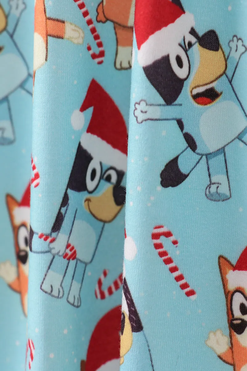 Blue christmas character print mom pajamas pants sold by Zulily product image thumbnail 4
