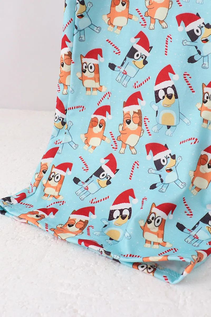 Blue christmas character print mom pajamas pants sold by Zulily product image thumbnail 3