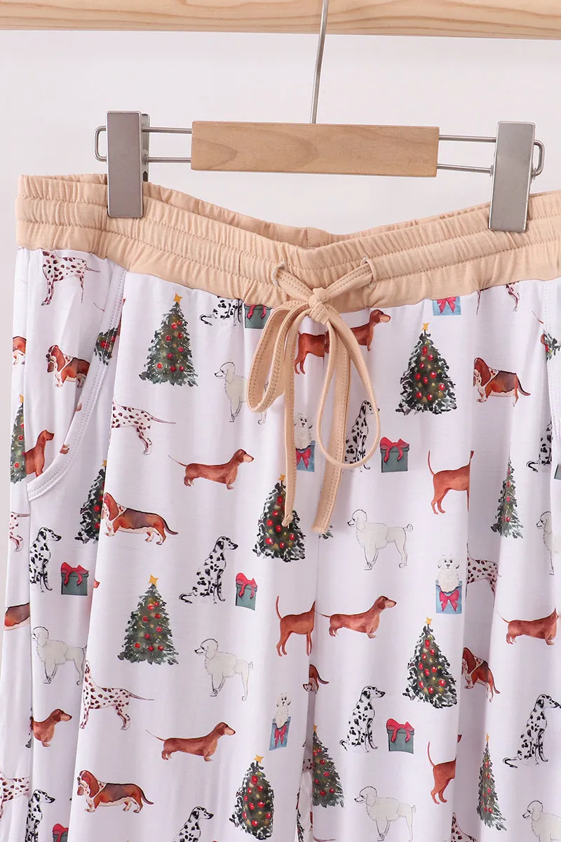 Christmas tree animal adult bamboo pajamas pants sold by Zulily product image thumbnail 2
