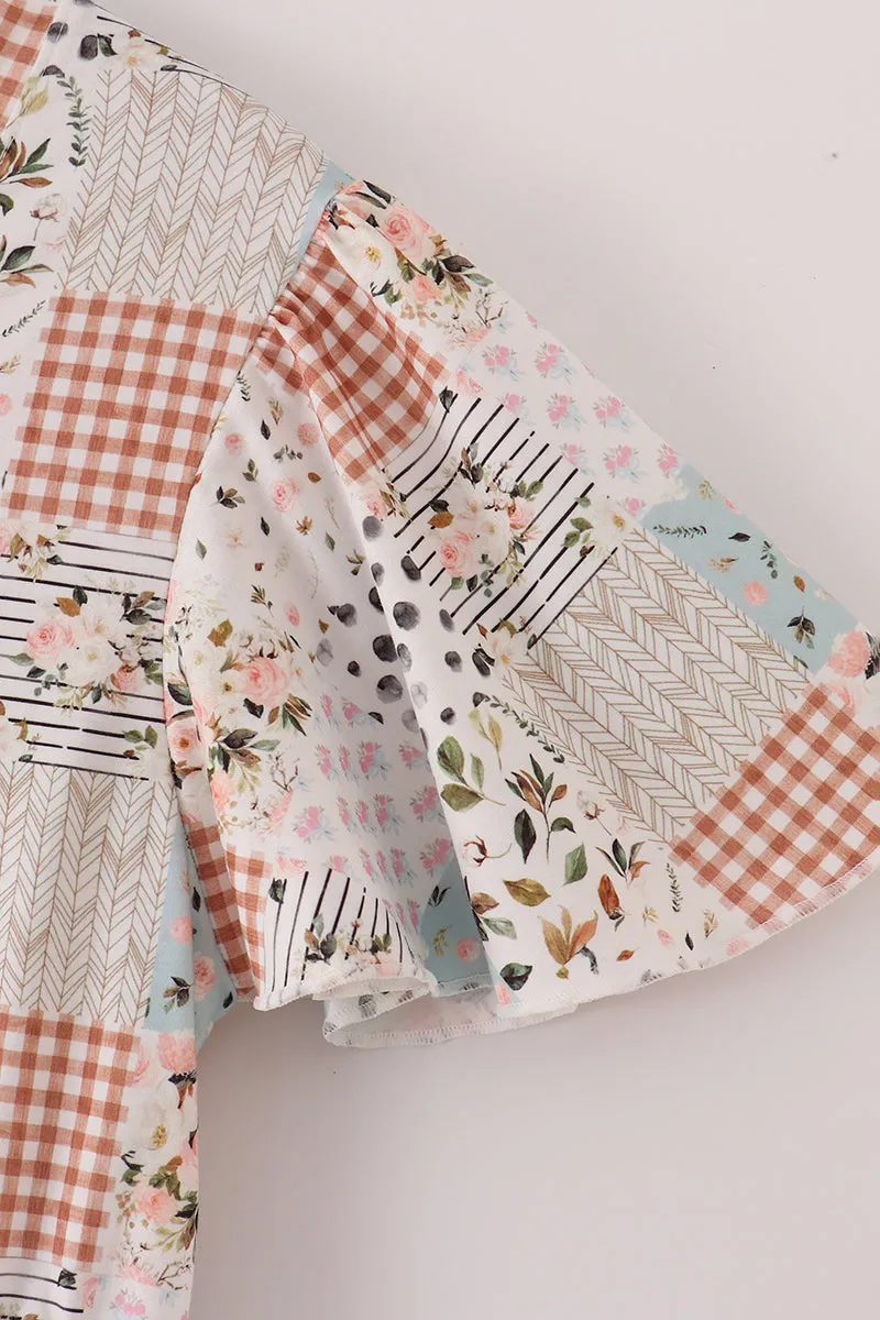 Fall floral print mom dress sold by Zulily product image thumbnail 2