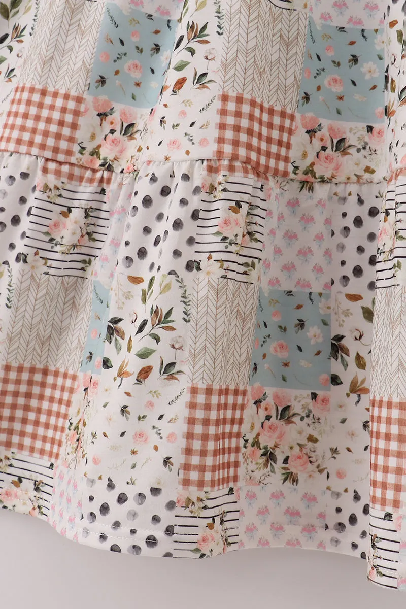 Fall floral print mom dress sold by Zulily product image thumbnail 3