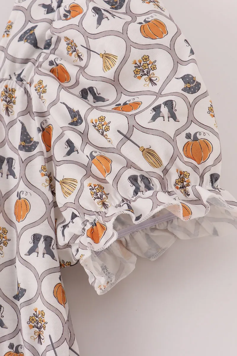 Witch pumpkin print mom dress sold by Zulily product image thumbnail 3