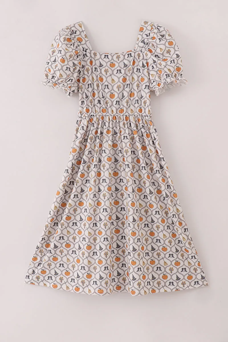 Witch pumpkin print mom dress sold by Zulily