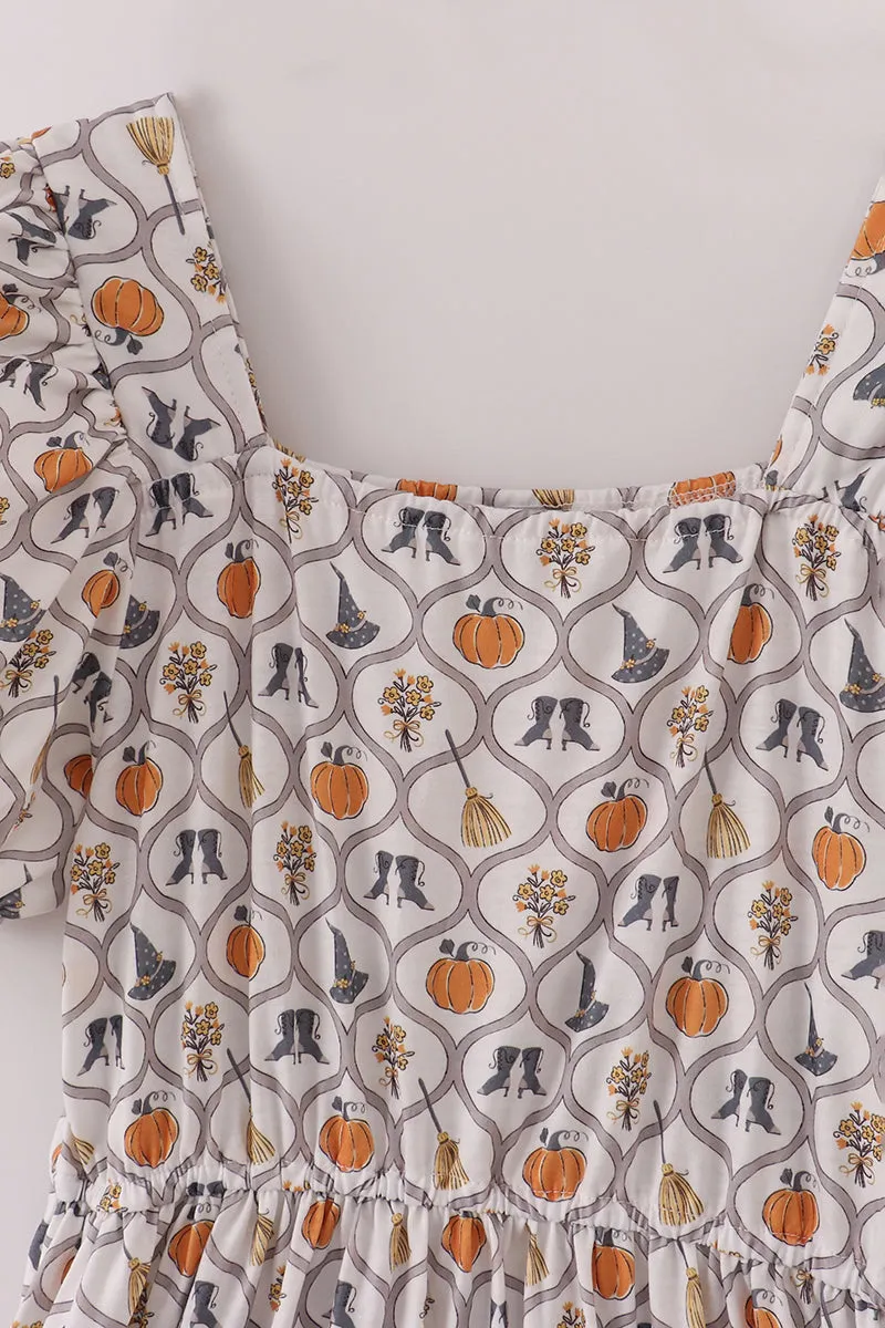 Witch pumpkin print mom dress sold by Zulily product image thumbnail 2
