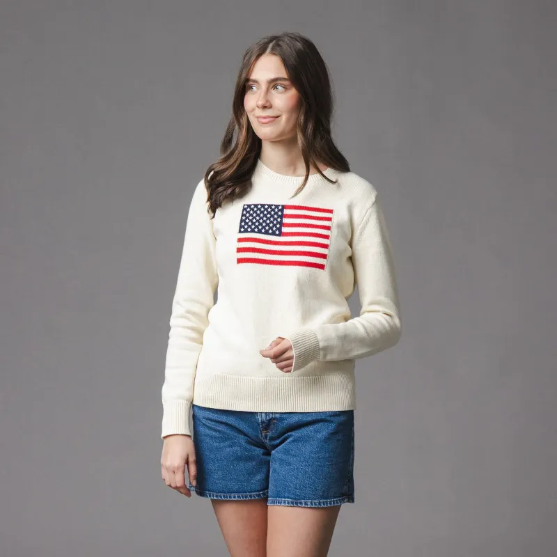 Organic Crew Neck Flag Sweater made by Zulily