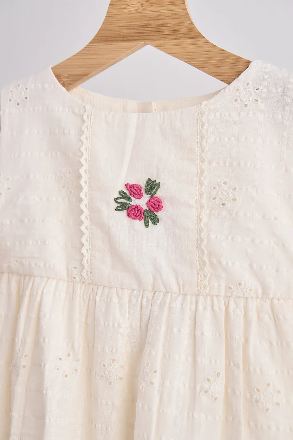 White hand embroidery lace dress sold by Zulily product image thumbnail 2