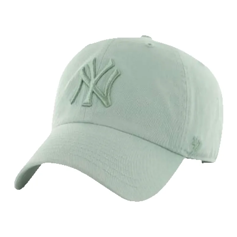 47 Brand Clean Up New York Yankees Strapback Hat — Antique Jade Adjustable Cap made by 47