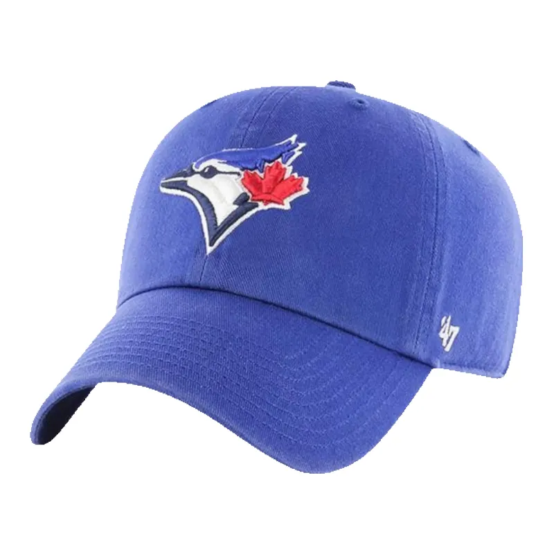 47 Brand Clean Up Toronto Blue Jays Strapback Hat — Royal Blue Adjustable Cap made by 47
