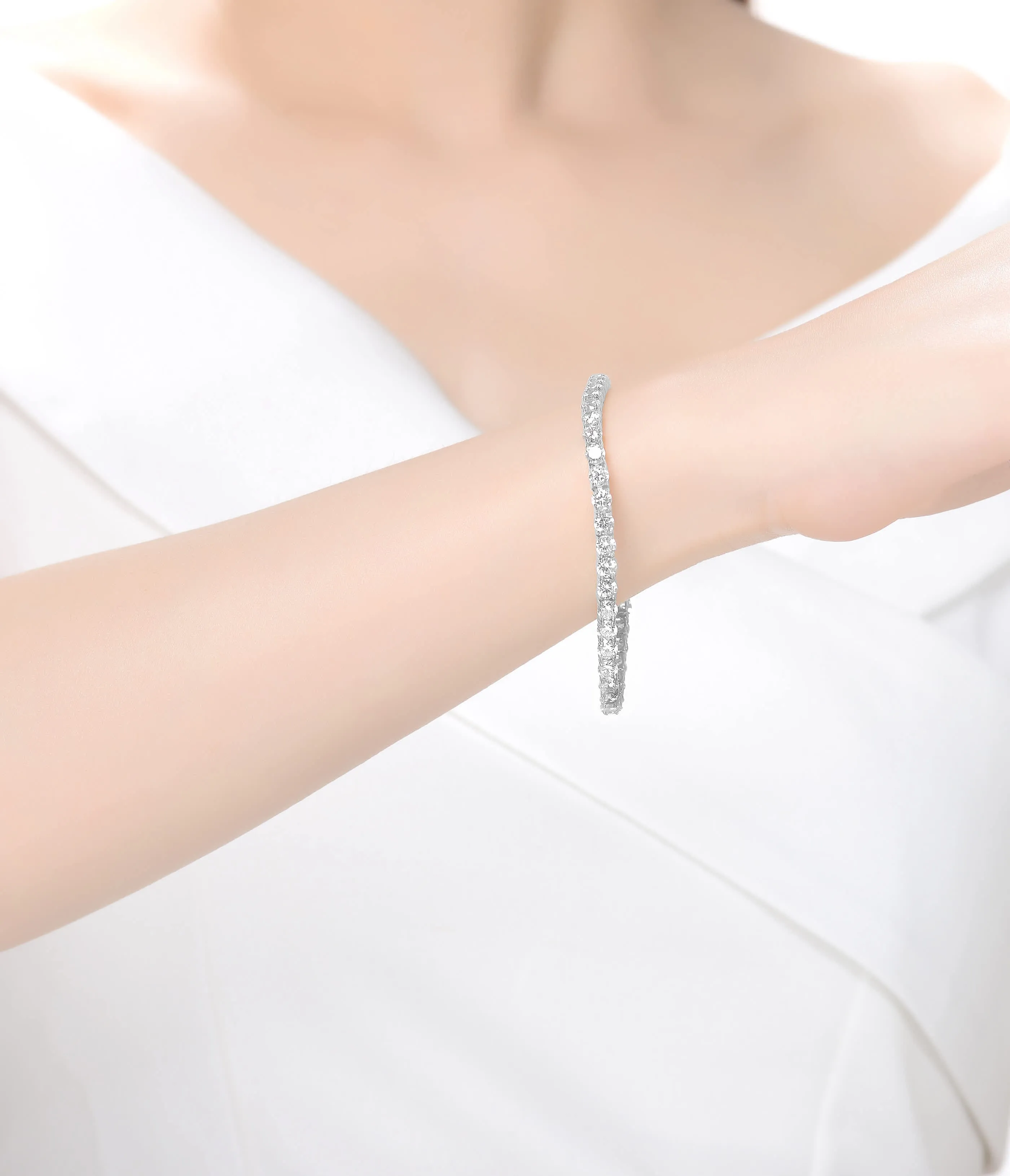 4MM Tennis Bracelet with Clear Cubic Zirconia sold by Zulily