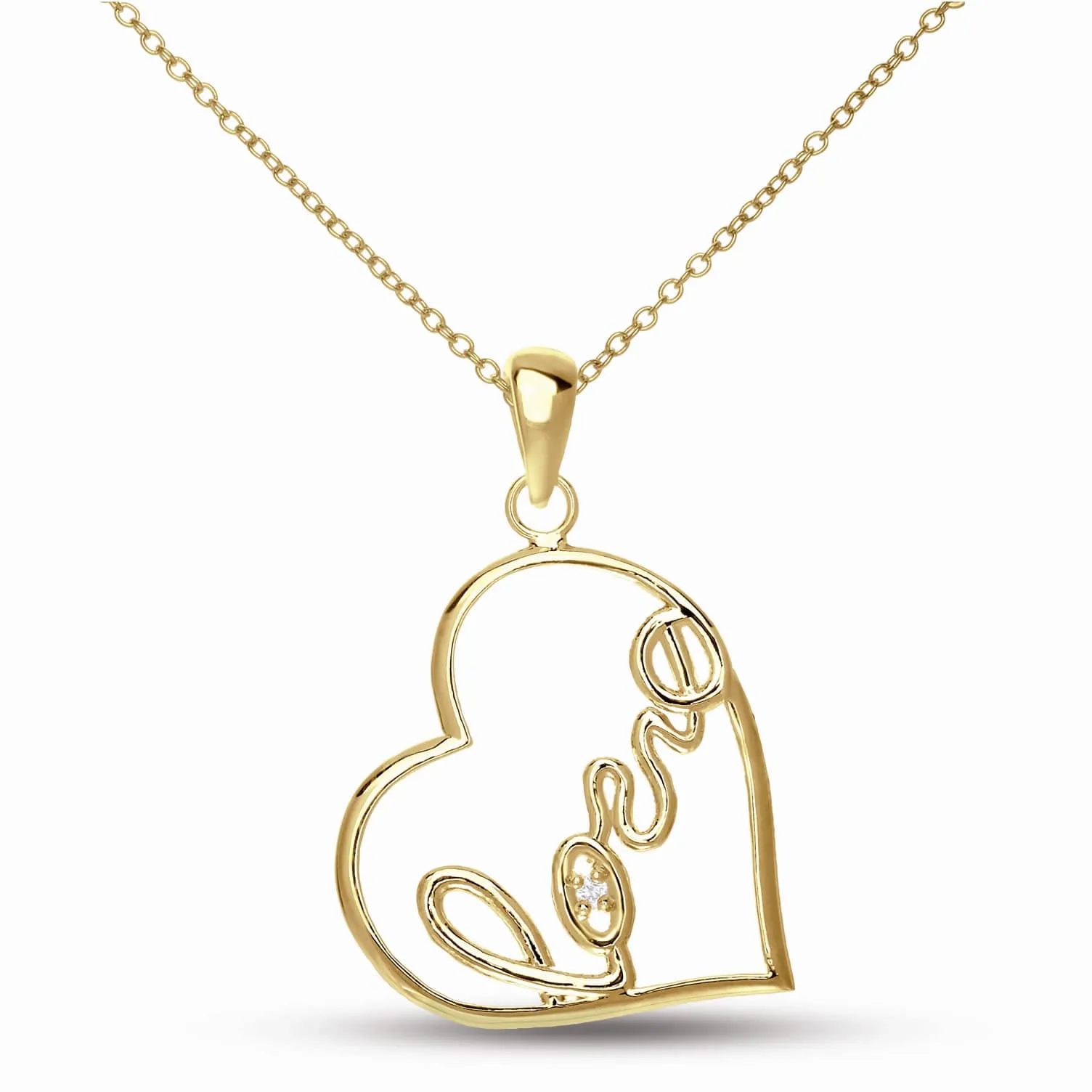 Classy " Love " Heart Shape Pendant Necklace sold by Zulily