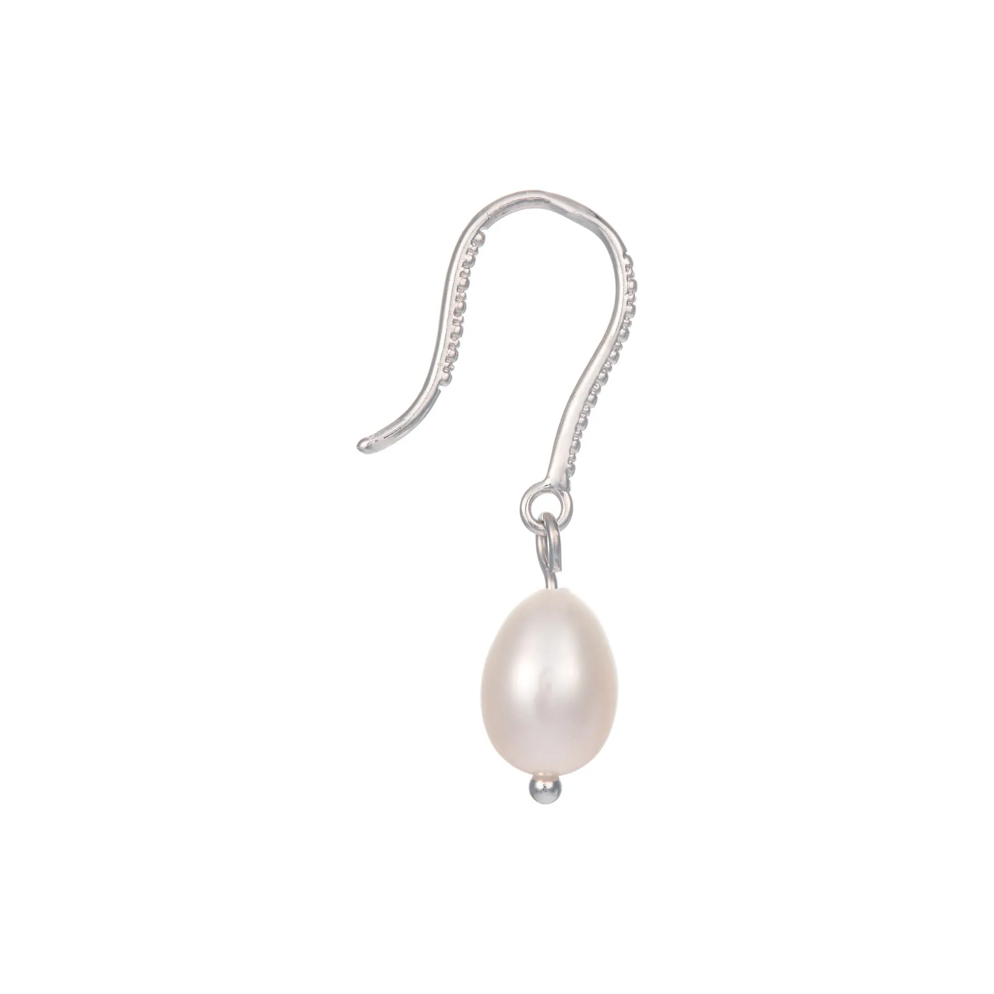 Sterling Silver White Gold Plated with Colored Pearl Drop Earrings sold by Zulily product image thumbnail 2