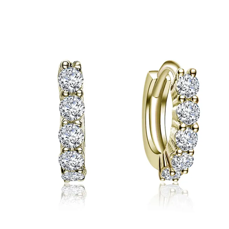 14K Gold Plated Cubic Zirconia Hoop Earrings made by Zulily