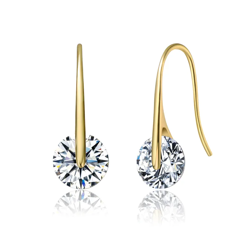Stylish Solitaire Drop Earrings made by Zulily