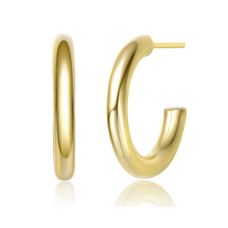 14K Gold Plated Open Hoop Earrings made by Zulily
