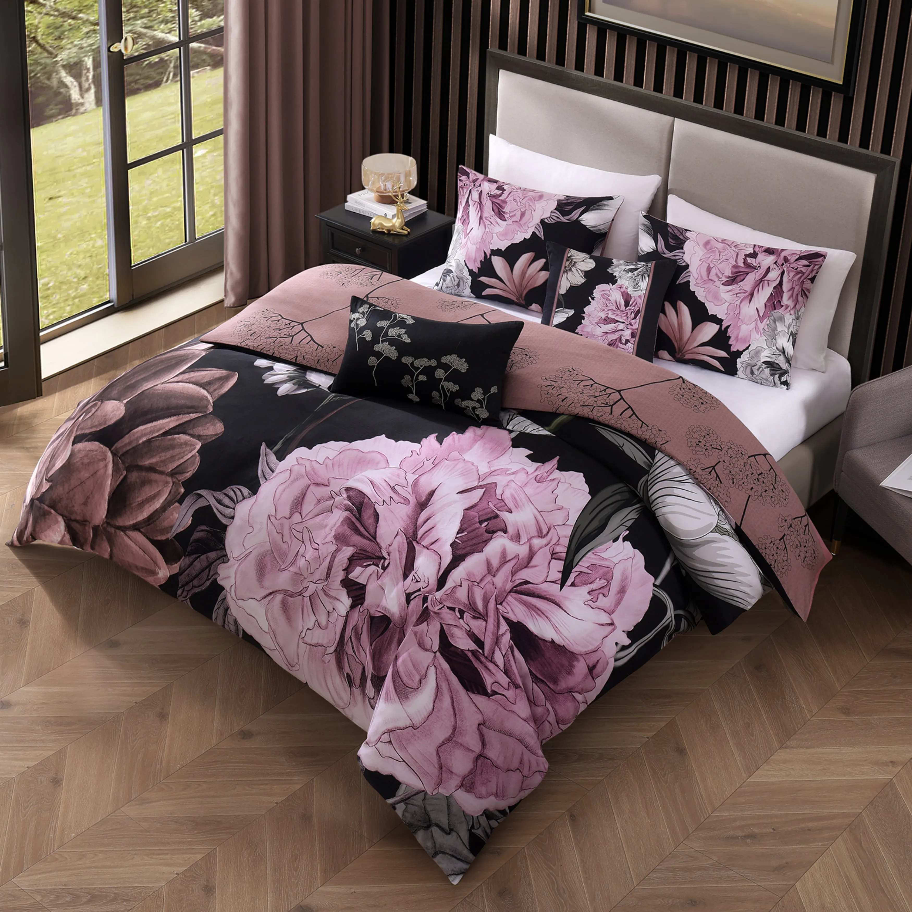 Bebejan Midnight Meadow 5 Piece Reversible Comforter Set sold by Zulily product image thumbnail 3