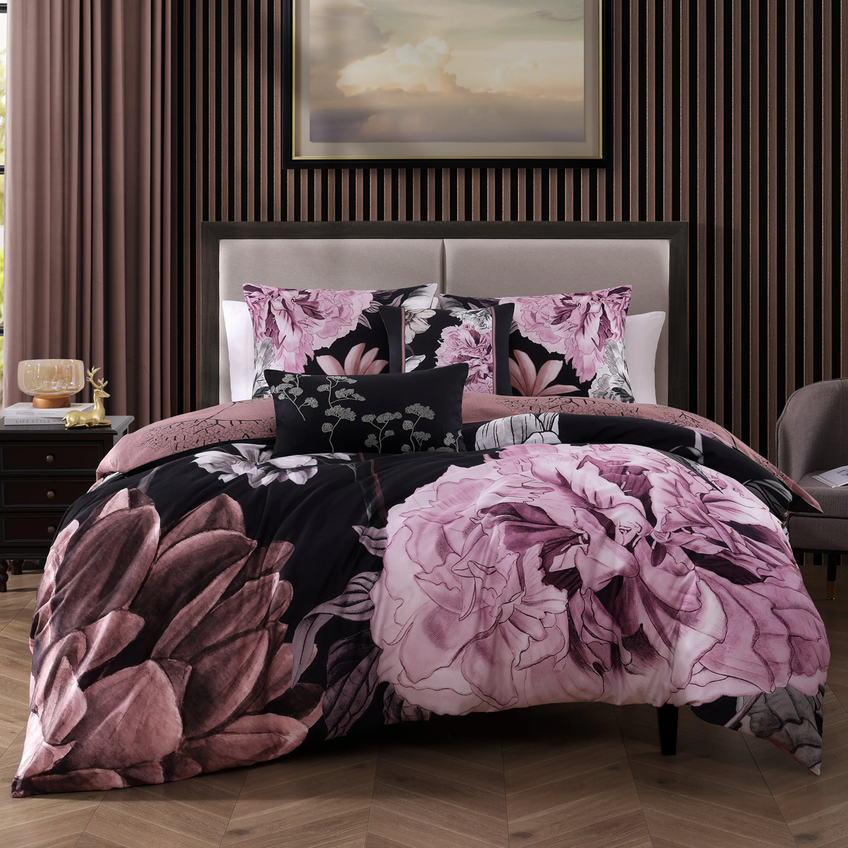 Bebejan Midnight Meadow 5 Piece Reversible Comforter Set sold by Zulily product image thumbnail 5