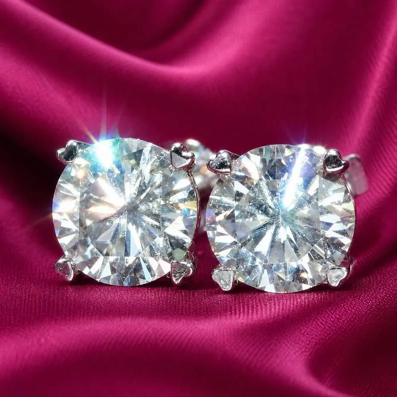 2 CTW Diamond Round Cut 925 Sterling Silver Stud Earrings sold by Zulily