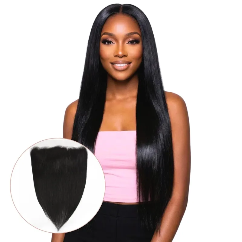 Brazilian Straight 13x4 HD Lace Human Hair Frontal made by Private Label