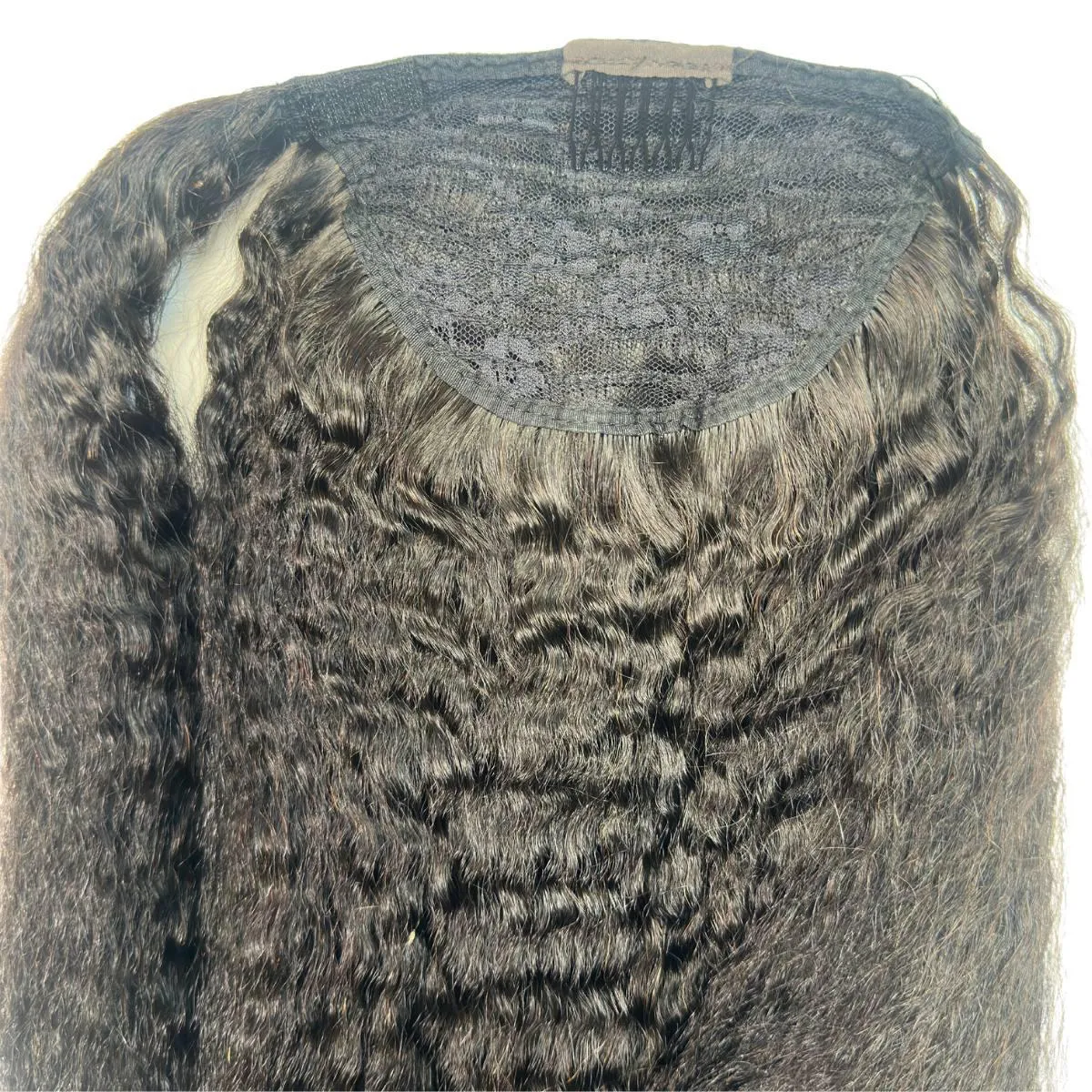 Kinky Straight 100% Human Hair Ponytail Extension sold by Zulily product image thumbnail 5