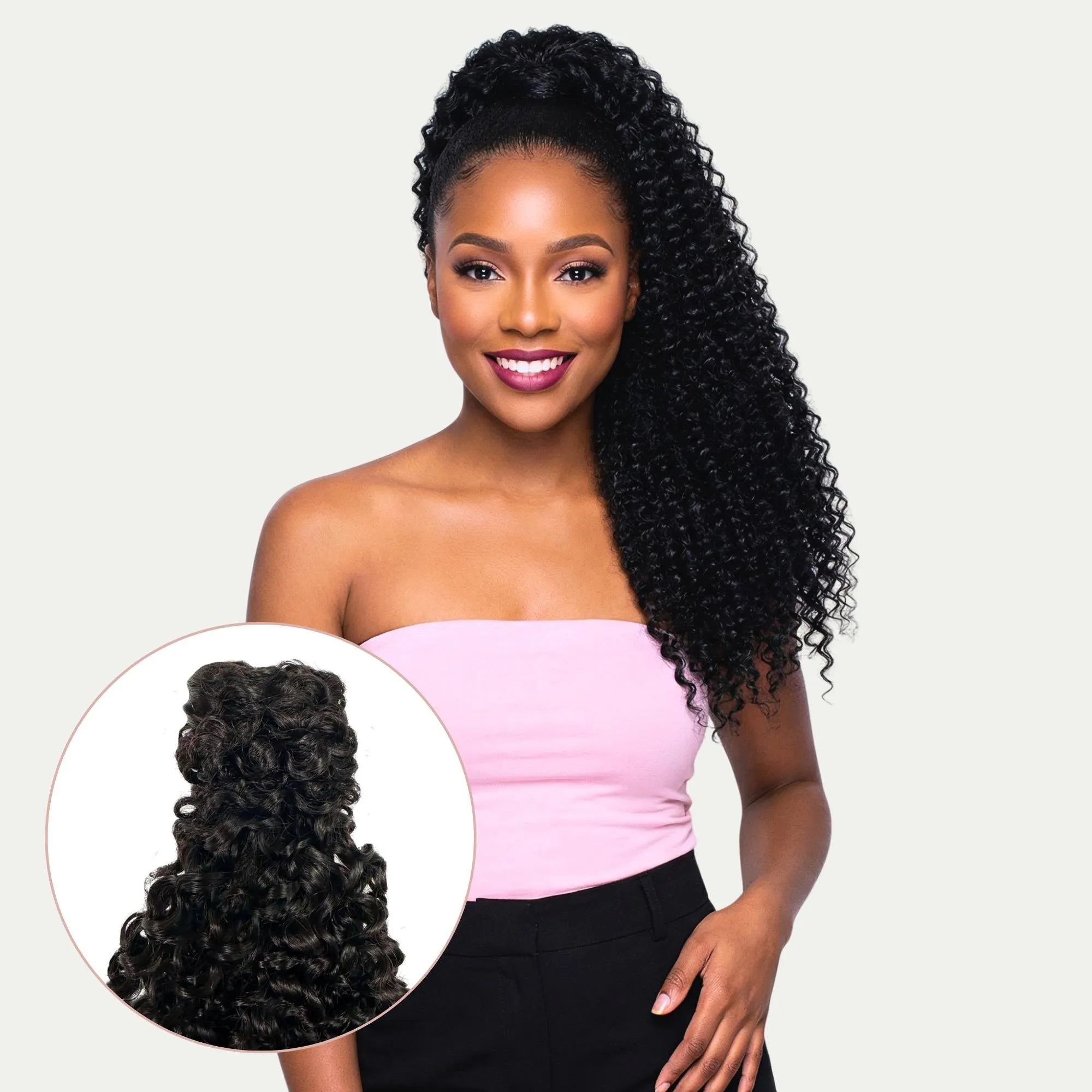 Kinky Curly 100% Human Hair Ponytail Extension sold by Zulily