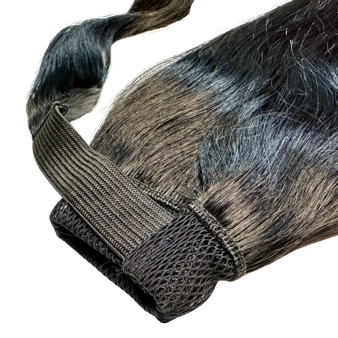 Jet Black 100% Human Hair Ponytail Extension sold by Zulily product image thumbnail 5