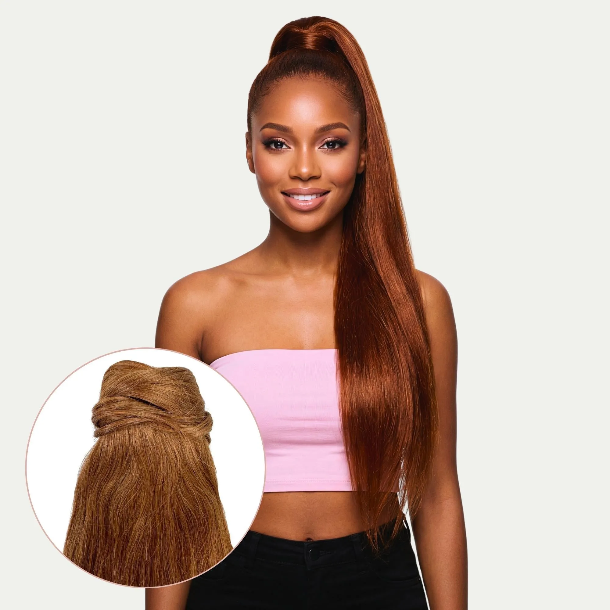 Auburn 100% Human Hair Ponytail Extension sold by Zulily