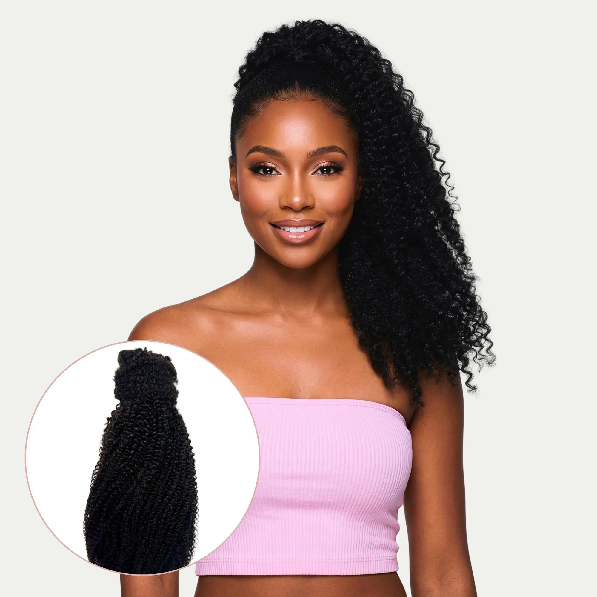 Afro Kinky Curly 100% Human Hair Ponytail Extension sold by Zulily