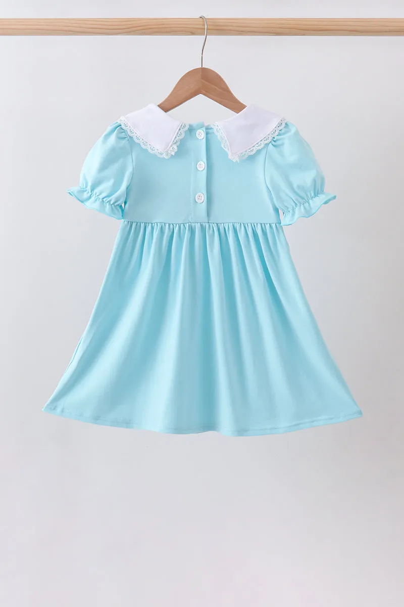 Blue Apple Smocked Lace Dress sold by Zulily product image thumbnail 5