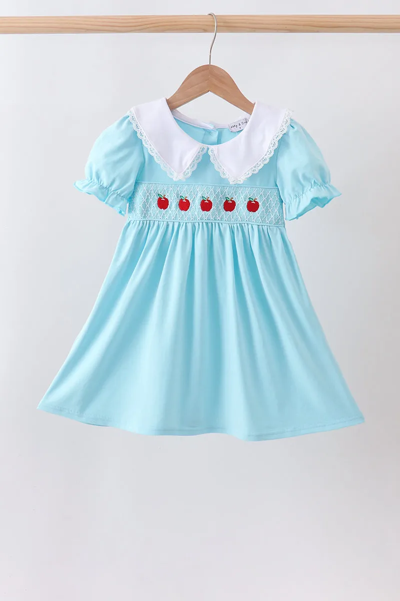 Blue Apple Smocked Lace Dress sold by Zulily