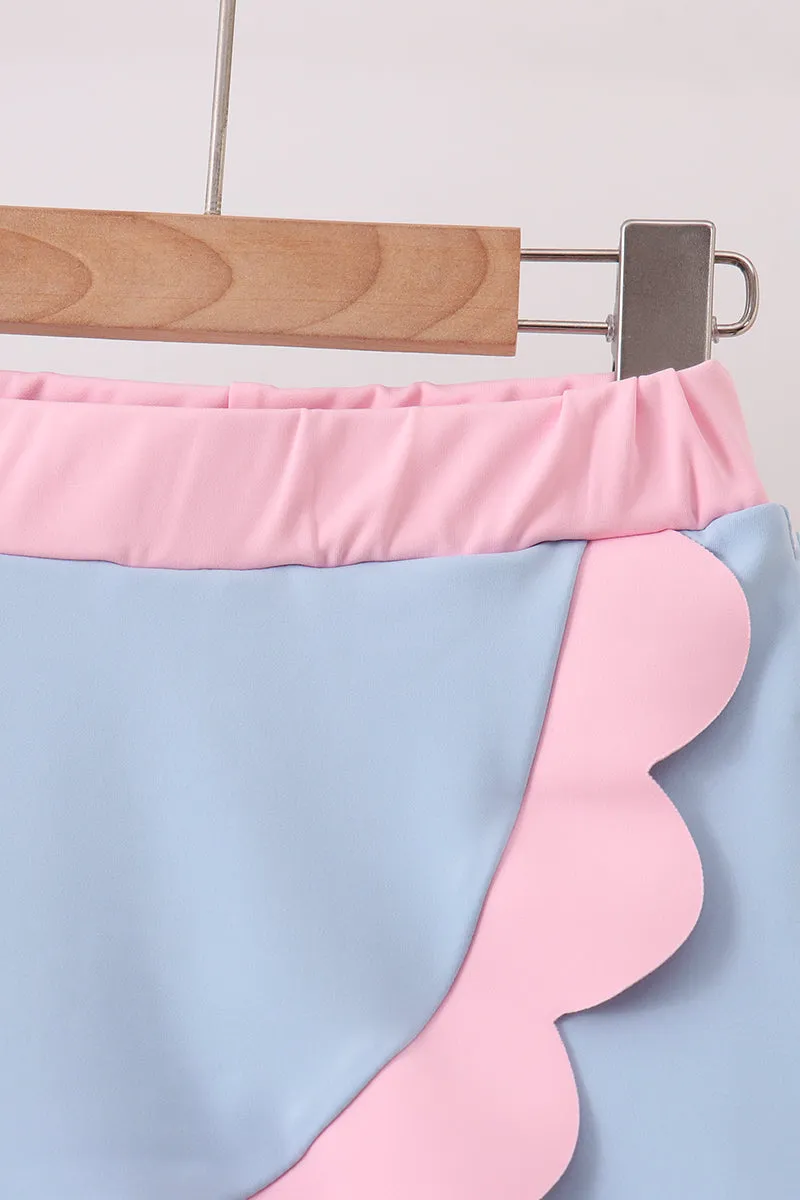 Blue Performance Scalloped Skorts Set sold by Zulily product image thumbnail 5