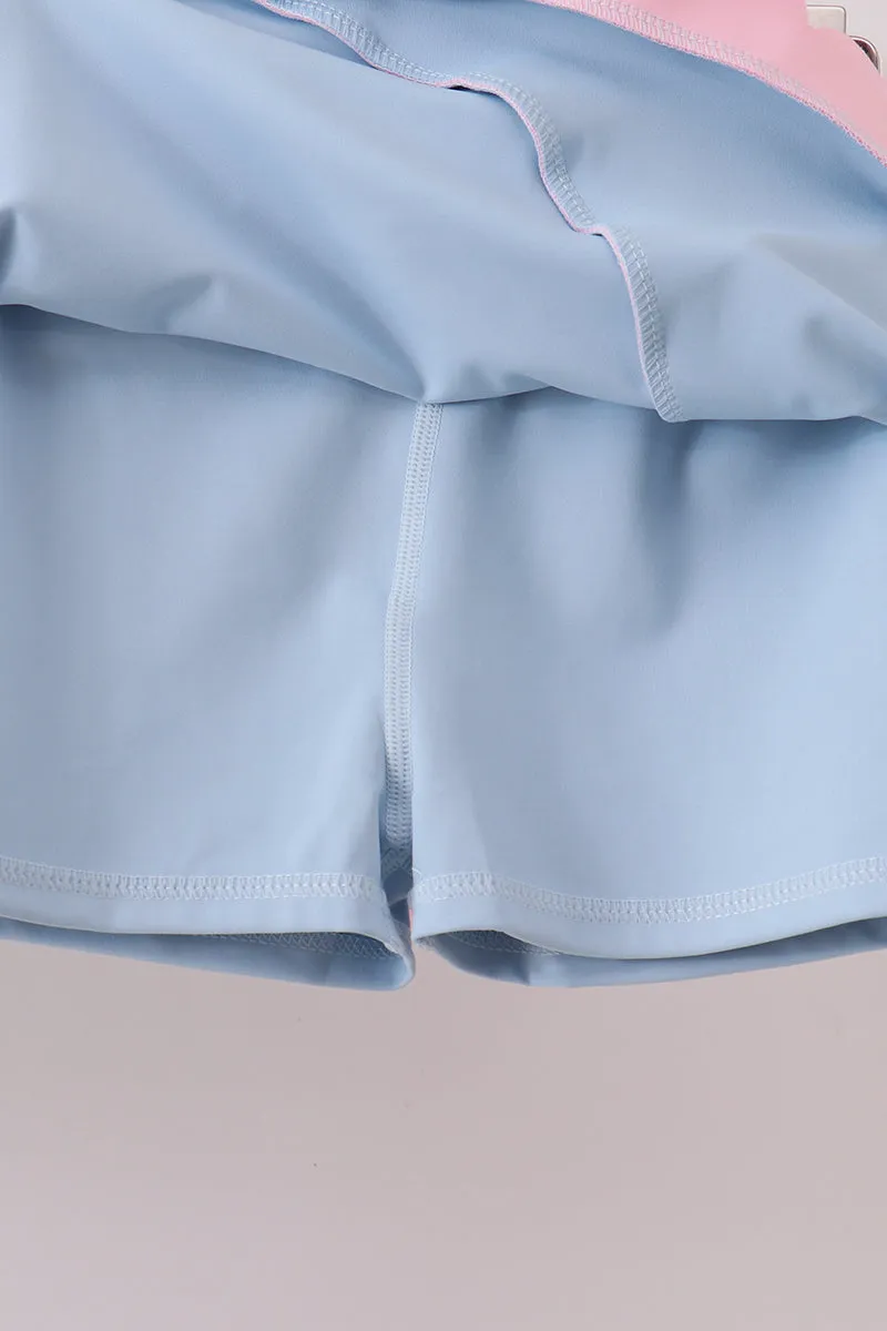 Blue Performance Scalloped Skorts Set sold by Zulily product image thumbnail 3