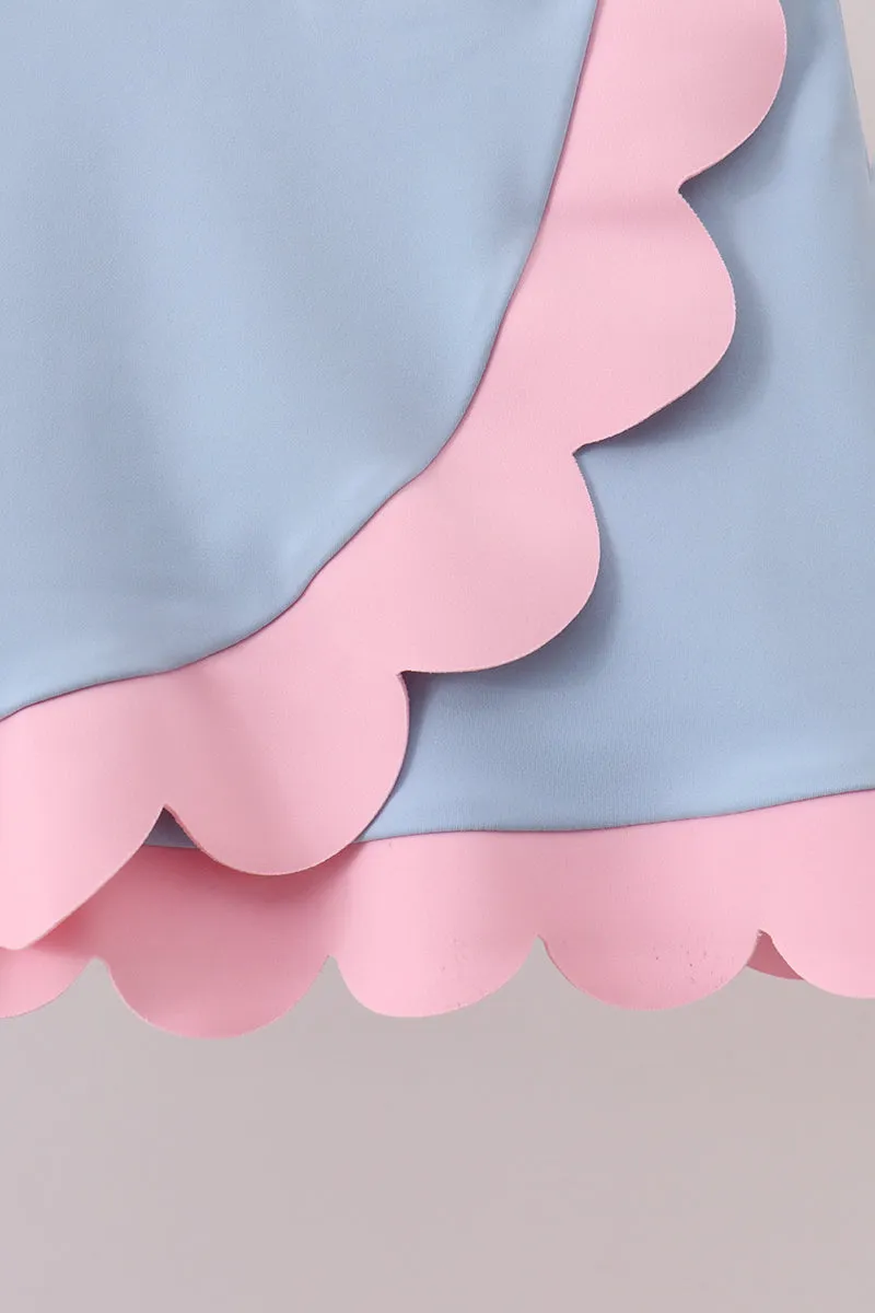 Blue Performance Scalloped Skorts Set sold by Zulily product image thumbnail 4