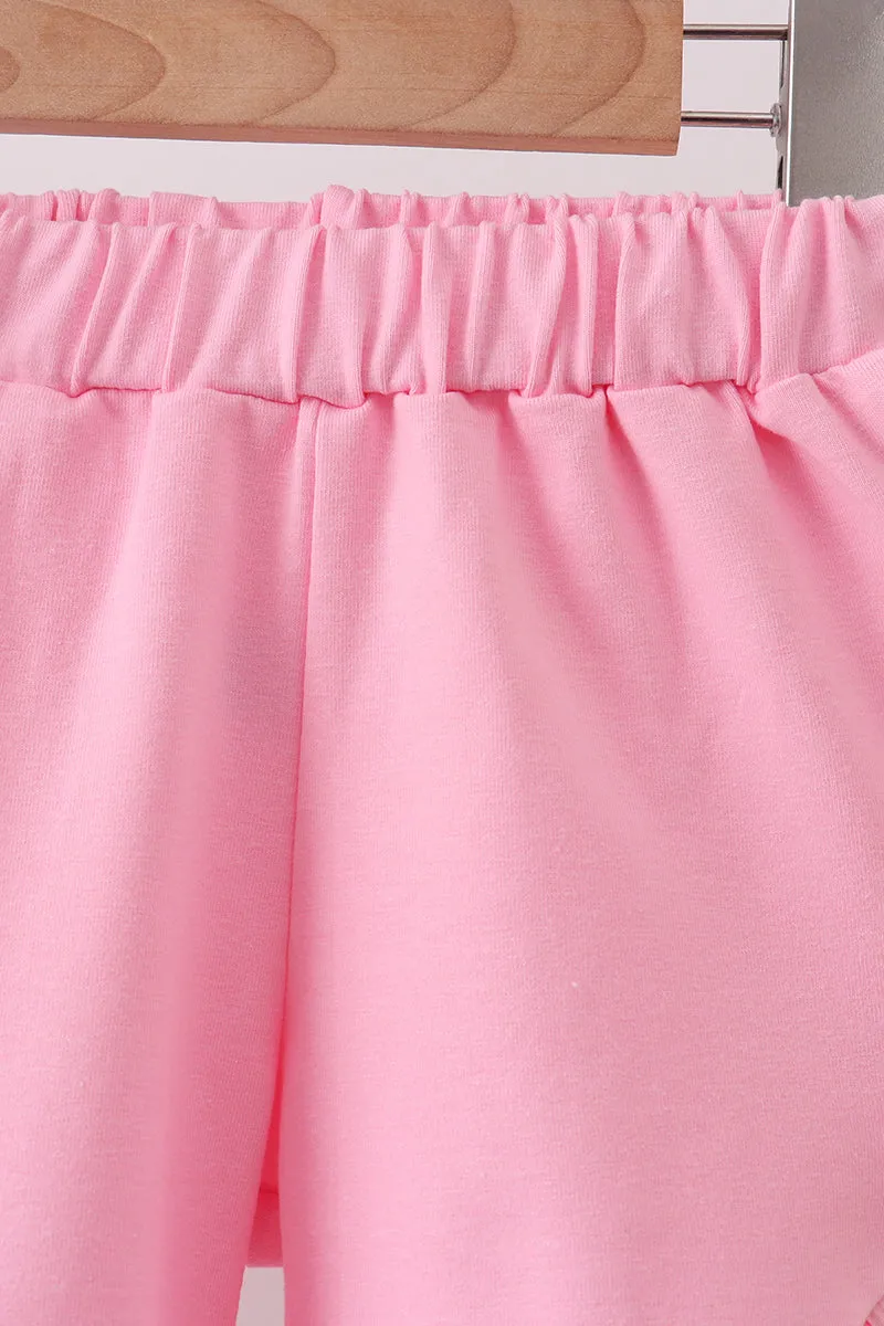 Pink Floral Ruffle Shorts Set sold by Zulily product image thumbnail 2
